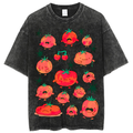 Cute Tomatos Solid Unisex Vintage Washed Tee