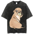 Brown Dog Solid Unisex Vintage Washed Tee