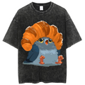Bread Pigeon Solid Unisex Vintage Washed Tee