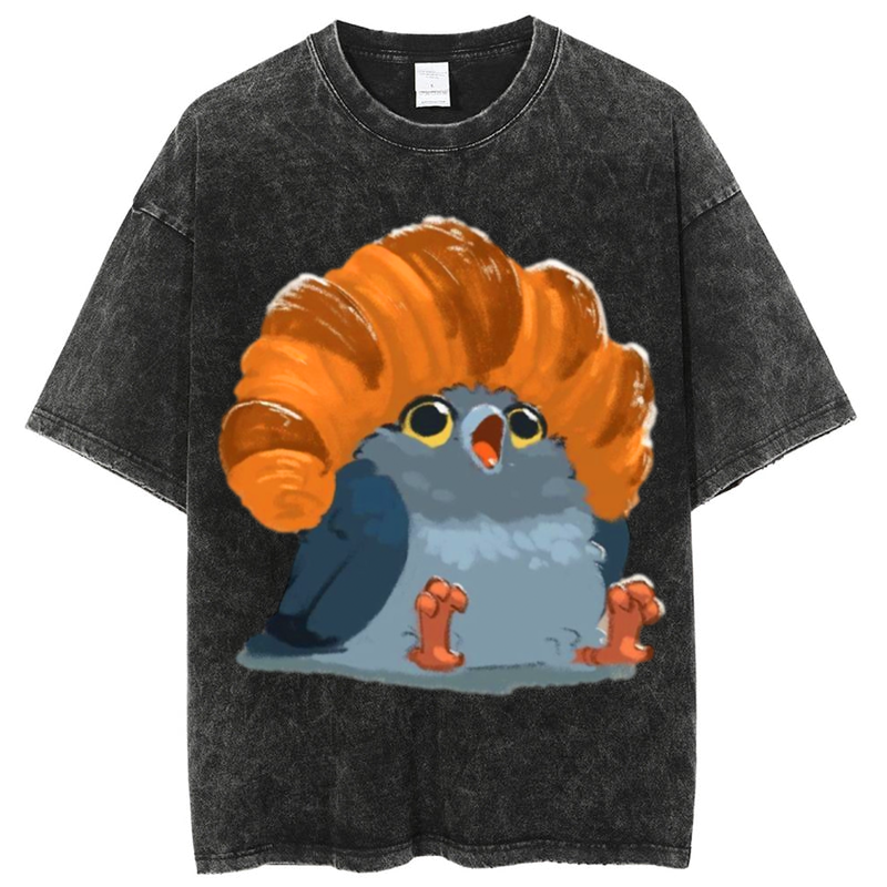 Bread Pigeon Solid Unisex Vintage Washed Tee