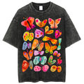 Butterfly2 Solid Unisex Vintage Washed Tee