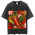 Red Pepper Solid Unisex Vintage Washed Tee