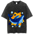 Star Whale Solid Unisex Vintage Washed Tee