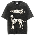 Spotted Dog Solid Unisex Vintage Washed Tee