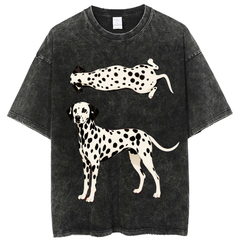 Spotted Dog Solid Unisex Vintage Washed Tee