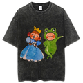 Princess And Frog Solid Unisex Vintage Washed Tee