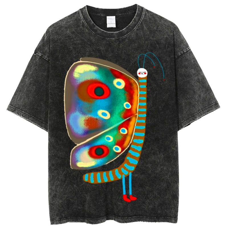 Butterfly1 Solid Unisex Vintage Washed Tee