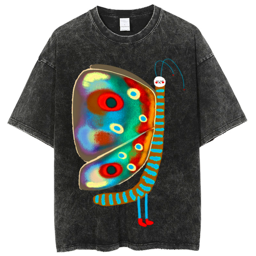 Butterfly1 Solid Unisex Vintage Washed Tee