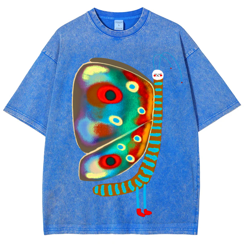 Butterfly1 Solid Unisex Vintage Washed Tee