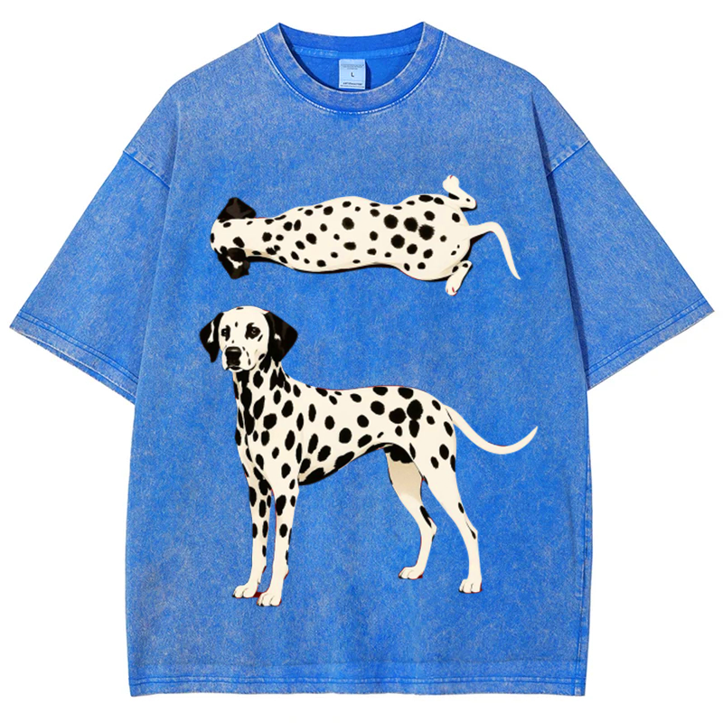 Spotted Dog Solid Unisex Vintage Washed Tee