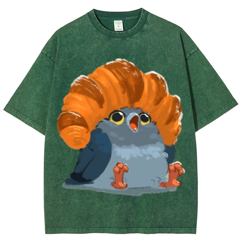 Bread Pigeon Solid Unisex Vintage Washed Tee