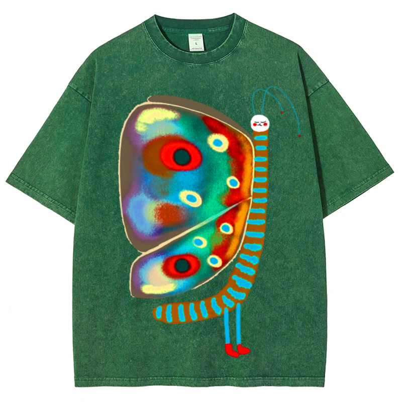 Butterfly1 Solid Unisex Vintage Washed Tee
