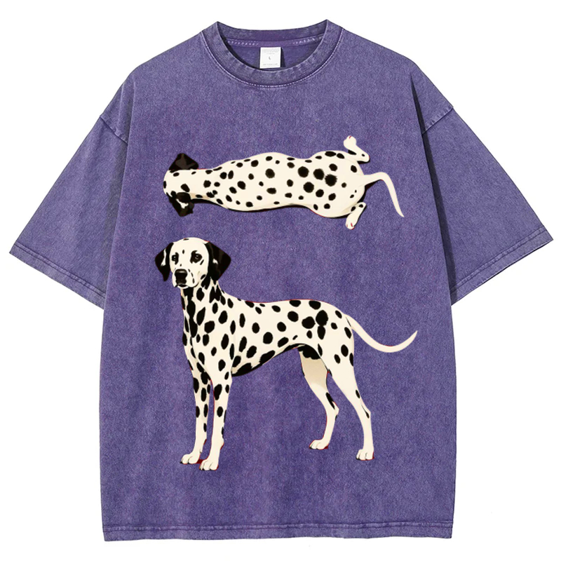 Spotted Dog Solid Unisex Vintage Washed Tee