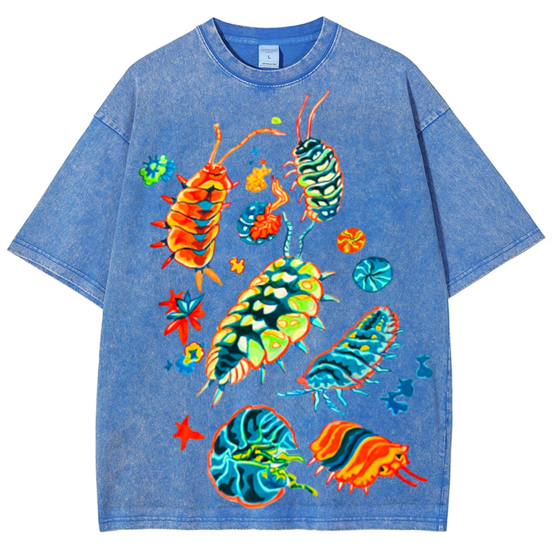 Colorful Inects Solid Unisex Vintage Washed Tee