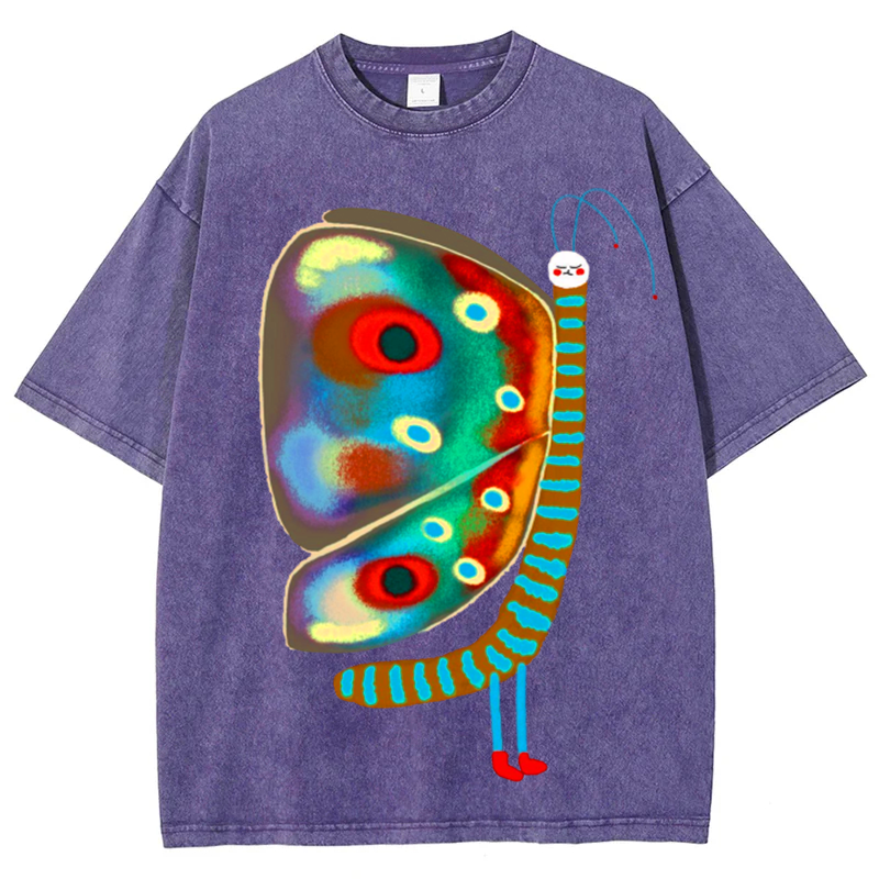Butterfly1 Solid Unisex Vintage Washed Tee