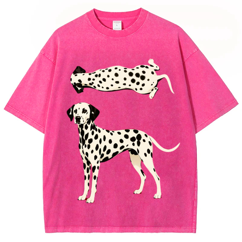 Spotted Dog Solid Unisex Vintage Washed Tee