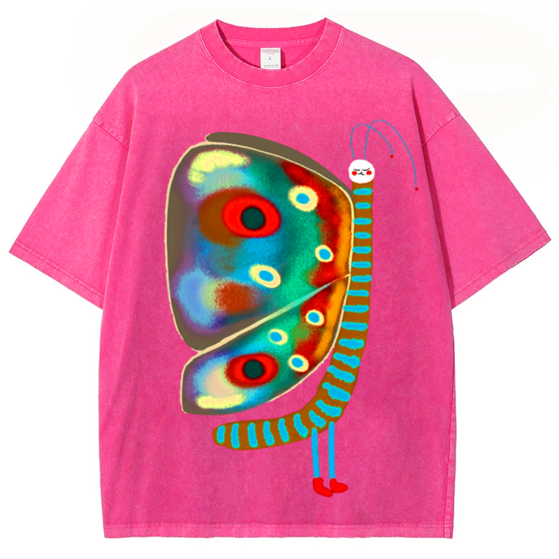 Butterfly1 Solid Unisex Vintage Washed Tee