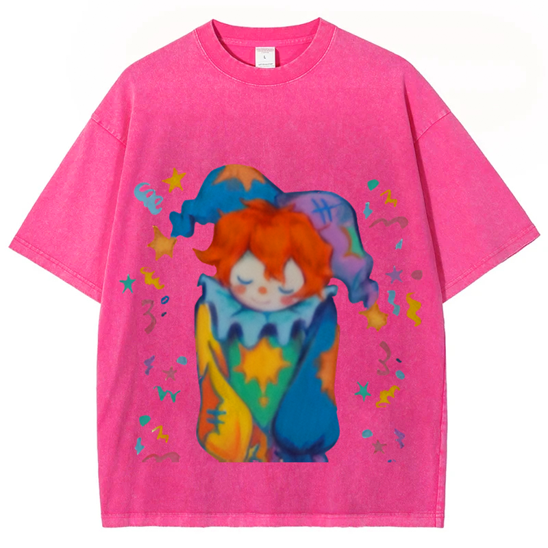 Sleeping Joker Solid Unisex Vintage Washed Tee