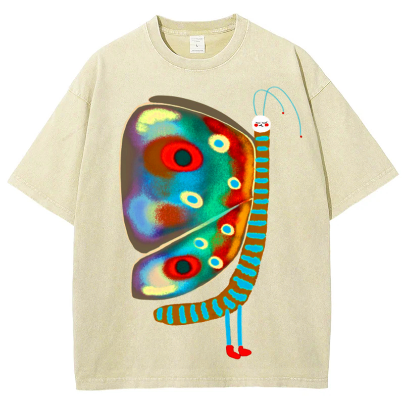 Butterfly1 Solid Unisex Vintage Washed Tee