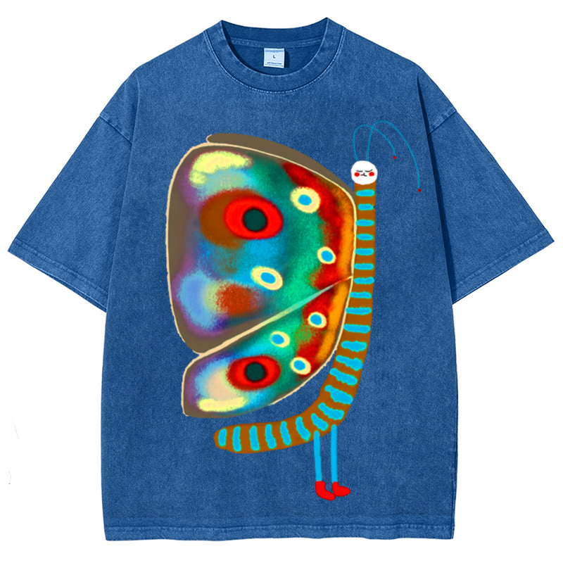 Butterfly1 Solid Unisex Vintage Washed Tee