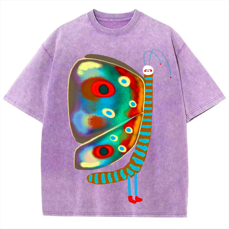 Butterfly1 Solid Unisex Vintage Washed Tee