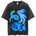 Sea Animals Solid Unisex Vintage Washed Tee