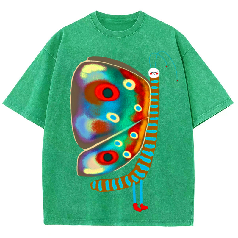 Butterfly1 Solid Unisex Vintage Washed Tee