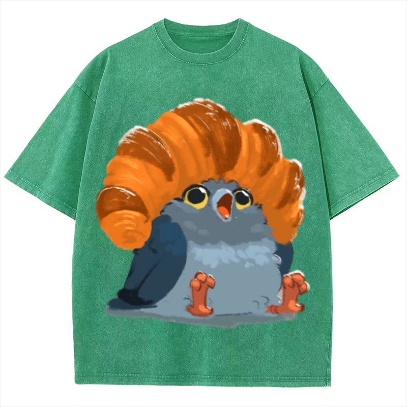 Bread Pigeon Solid Unisex Vintage Washed Tee